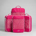 Cube Packer compression packing cubes set of four in pink for organised travel packing