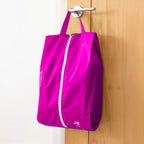 Cube Packer shoe bag in pink for clean and organised travel storage